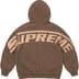 Supreme Wrapped Half Zip Hooded Sweatshirt - Dusty Brown (front)