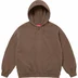 Supreme Wrapped Half Zip Hooded Sweatshirt - Dusty Brown (front)