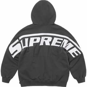 Supreme Wrapped Half Zip Hooded Sweatshirt Washed Black