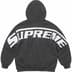 Supreme Wrapped Half Zip Hooded Sweatshirt - Washed Black (front)