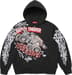 Supreme x Grave Digger Bones Zip Up Hooded Sweatshirt - Black (front)