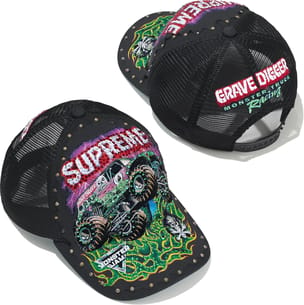 Supreme x Grave Digger Mesh Back 5-Panel Black
