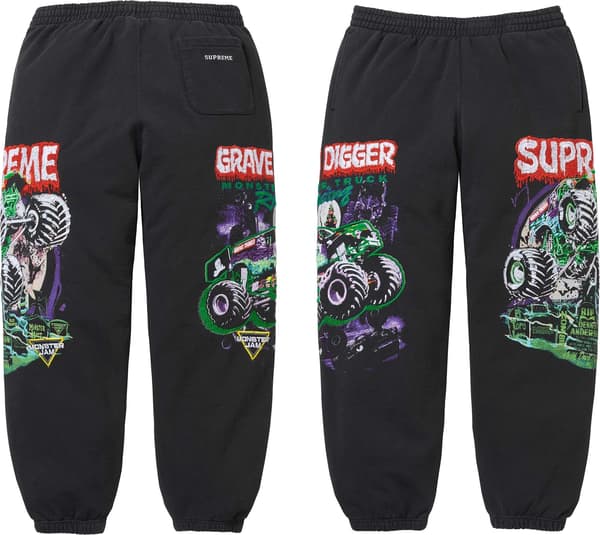 Supreme x Grave Digger Sweatpant - Black (front)