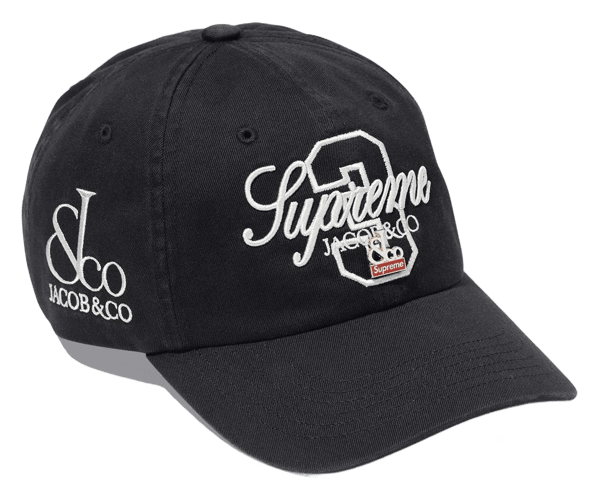 Supreme x La Martina 6-Panel - Black (front)