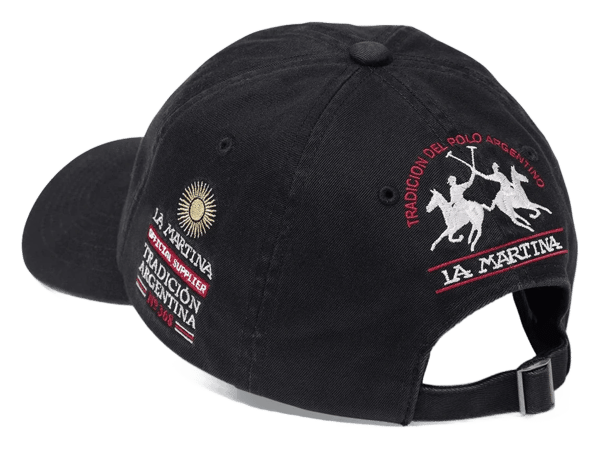 Supreme x La Martina 6-Panel - Black (front)