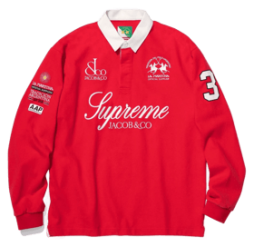 Supreme x La Martina Rugby Red