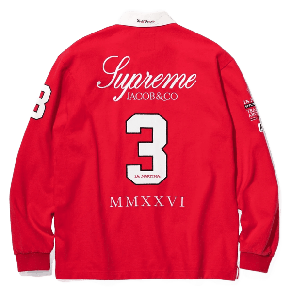 Supreme x La Martina Rugby - Red (front)