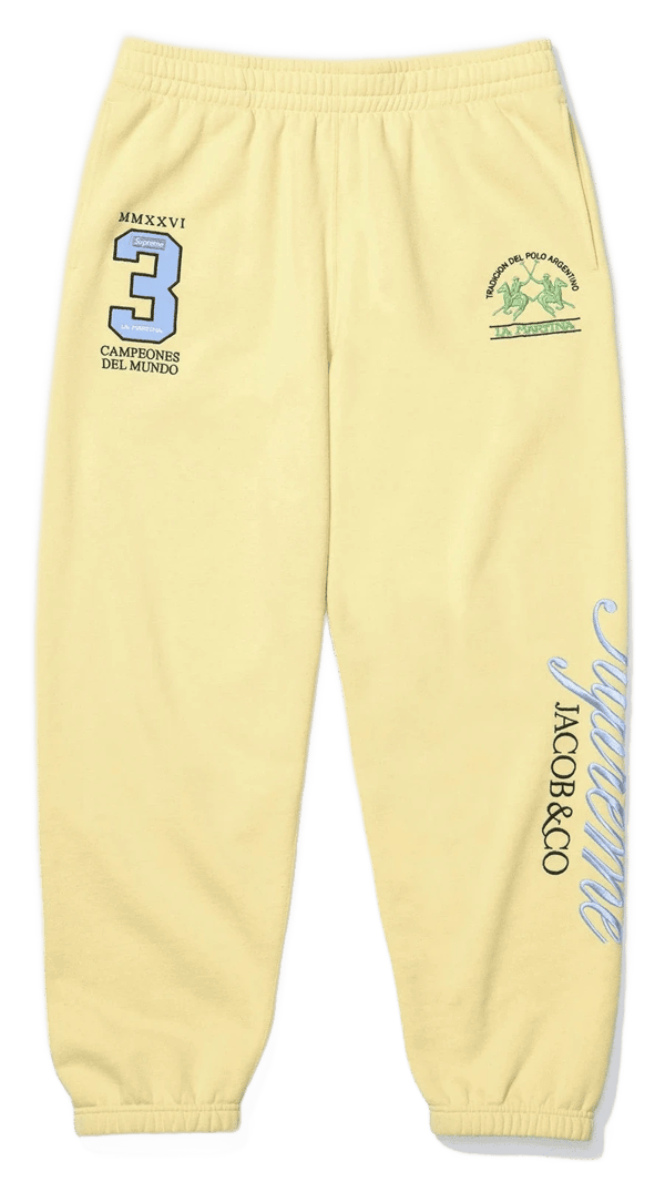 Supreme x La Martina Sweatpant - Cream (front)
