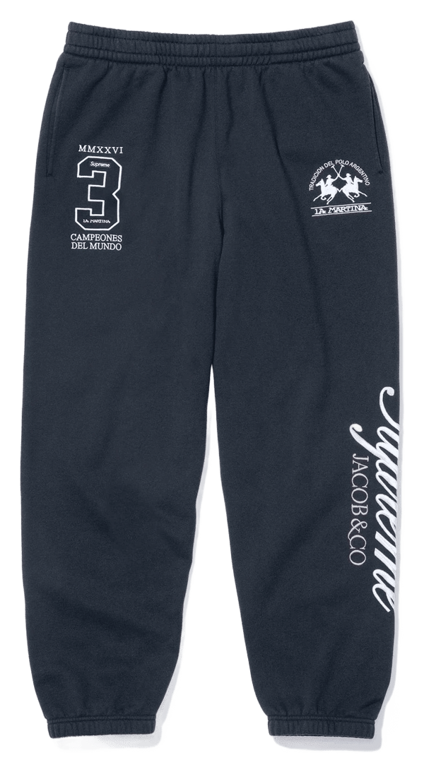 Supreme x La Martina Sweatpant - Navy (front)