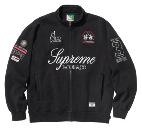 Supreme x La Martina Zip Up Sweatshirt Black