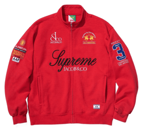 Supreme x La Martina Zip Up Sweatshirt Red