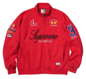 Supreme x La Martina Zip Up Sweatshirt Red