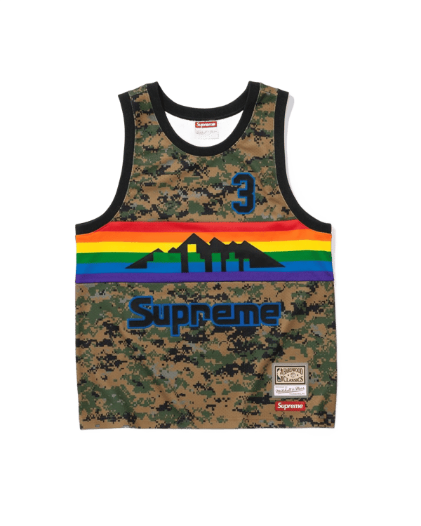 Supreme x Mitchell & Ness Basketball Jersey - Nuggets (front)