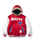 Supreme x Mitchell & Ness Hooded Satin Varsity Jacket - Astros (front)