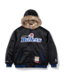 Supreme x Mitchell & Ness Hooded Satin Varsity Jacket - Bullets (front)