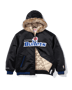 Supreme x Mitchell & Ness Hooded Satin Varsity Jacket - Bullets (front)