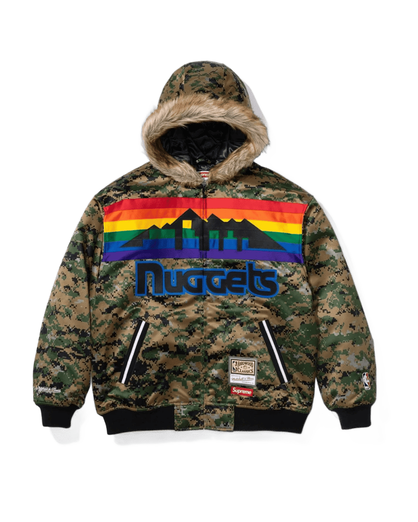 Supreme x Mitchell & Ness Hooded Satin Varsity Jacket