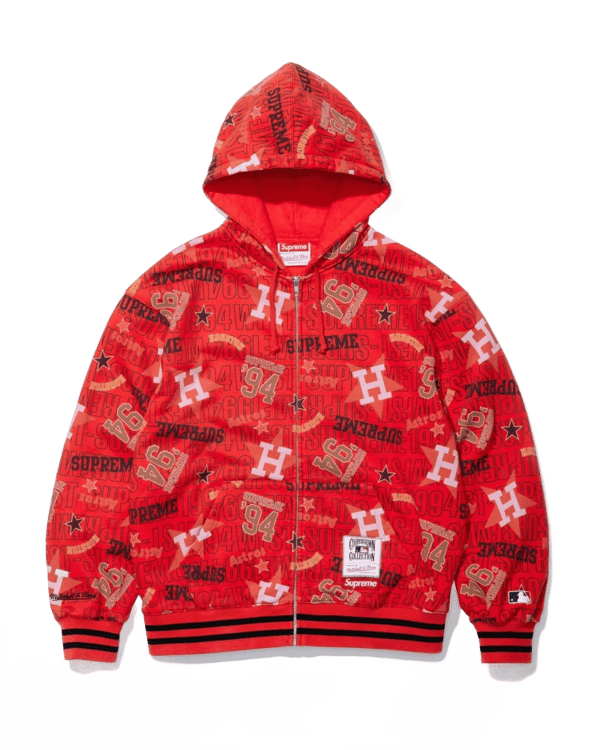 Supreme x Mitchell & Ness Hooded Sweatshirt - Astros (front)
