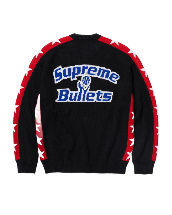 Supreme x Mitchell & Ness Sweater - Bullets (front)