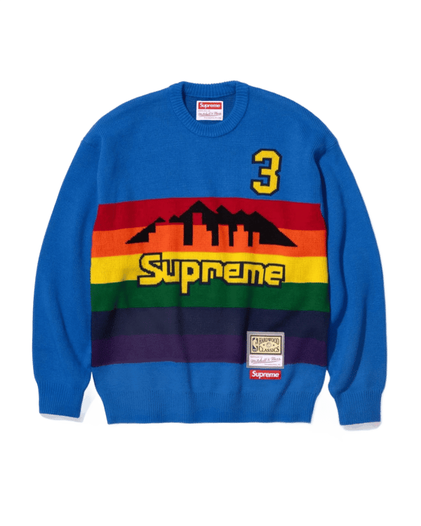 Supreme x Mitchell & Ness Sweater - Nuggets (front)