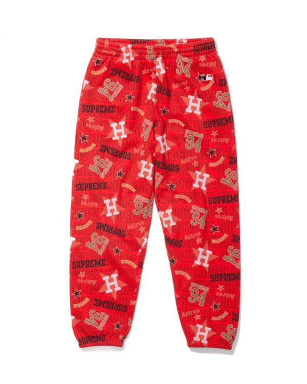 Supreme x Mitchell & Ness Sweatpant - Astros (front)