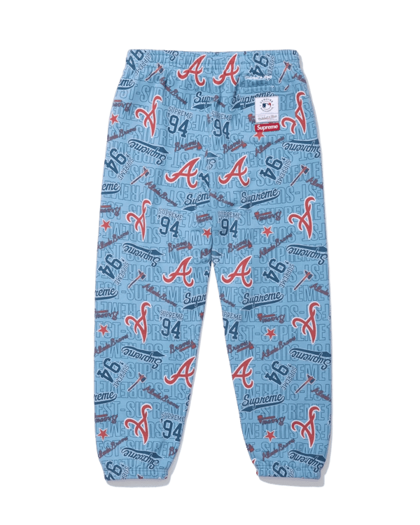 Supreme x Mitchell & Ness Sweatpant - Braves (front)