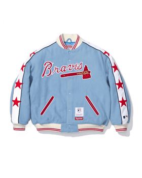 Supreme x Mitchell & Ness Wool Varsity Jacket Braves