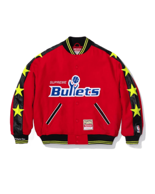 Supreme x Mitchell & Ness Wool Varsity Jacket Bullets