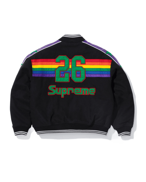 Supreme x Mitchell & Ness Wool Varsity Jacket - Nuggets (front)