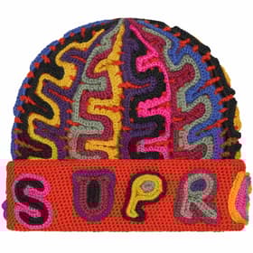 Supreme Yarn Appliqué Beanie Dark Orange