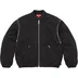 Supreme Zip-Off Sleeve Quilted Bomber Jacket - Black (front)