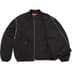 Supreme Zip-Off Sleeve Quilted Bomber Jacket - Black (front)