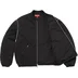 Supreme Zip-Off Sleeve Quilted Bomber Jacket - Black (front)