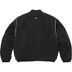 Supreme Zip-Off Sleeve Quilted Bomber Jacket - Black (front)