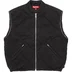 Supreme Zip-Off Sleeve Quilted Bomber Jacket - Black (front)