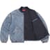 Supreme Zip-Off Sleeve Quilted Bomber Jacket - Denim (front)