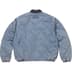 Supreme Zip-Off Sleeve Quilted Bomber Jacket - Denim (front)