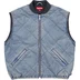 Supreme Zip-Off Sleeve Quilted Bomber Jacket - Denim (front)