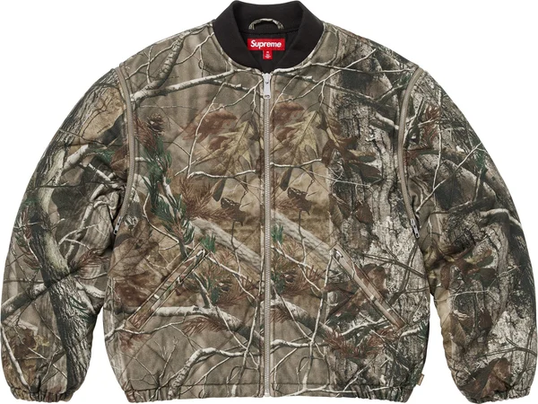 Supreme Zip-Off Sleeve Quilted Bomber Jacket - Realtree® AP Camo (front)