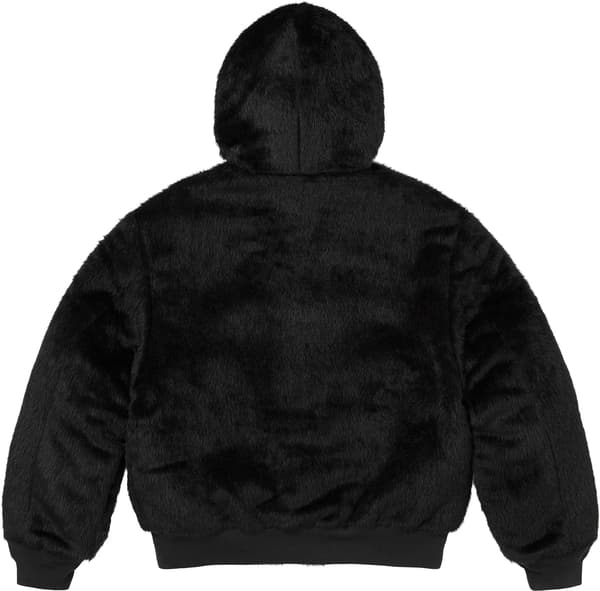 Supreme®/Alpha Industries® Wool Hooded Bomber Jacket - Black (detail)