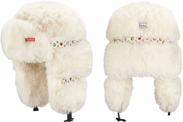 Supreme®/b.b. Simon Faux Fur Trooper Hat - White (front)