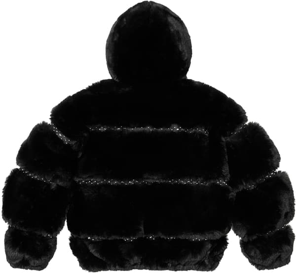 Supreme®/b.b. Simon® Faux Fur WINDSTOPPER® Hooded Bomber Jacket - Black (detail)