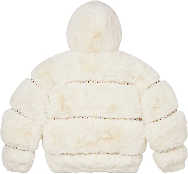 Supreme®/b.b. Simon® Faux Fur WINDSTOPPER® Hooded Bomber Jacket - White (detail)