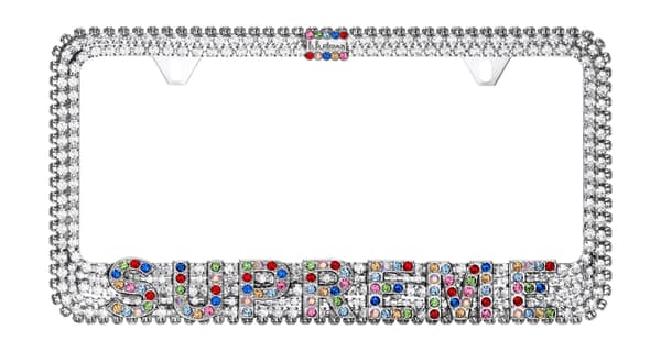Supreme®/b.b. Simon® License Plate Frame - White (front)
