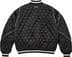Supreme®/Champion® Quilted Satin Varsity Jacket - Black (detail)
