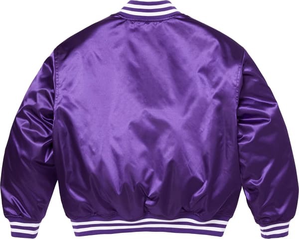 Supreme®/Champion® Satin Varsity Jacket - Purple (detail)