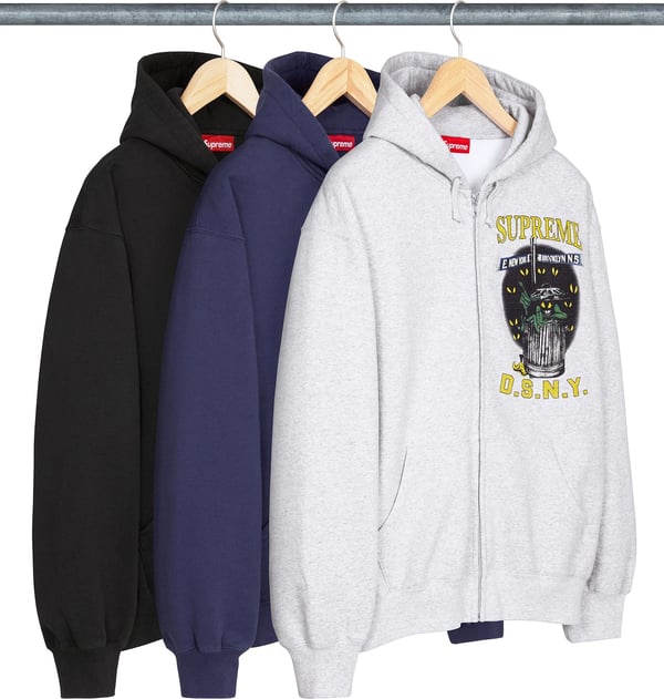 Supreme/DSNY Zip Up Hooded Sweatshirt - Group Shot