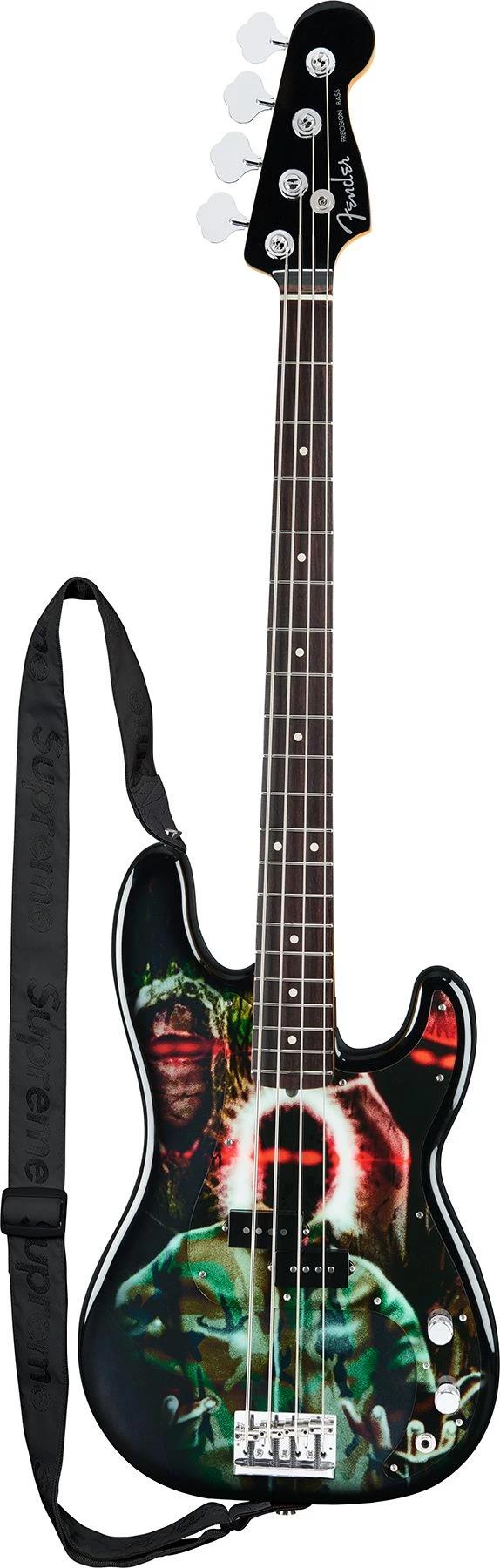 Supreme®/Fender® American Professional II Precision Bass - Multicolor (detail)