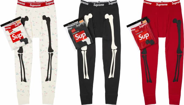 Supreme®/Hanes® Bones Thermal Pant (1 Pack) - Group Shot