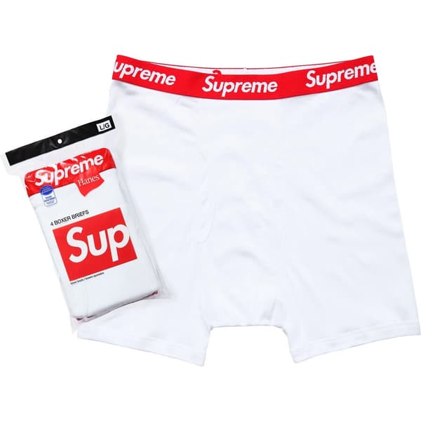 Supreme®/Hanes® Boxer Briefs (4 Pack) - White (front)